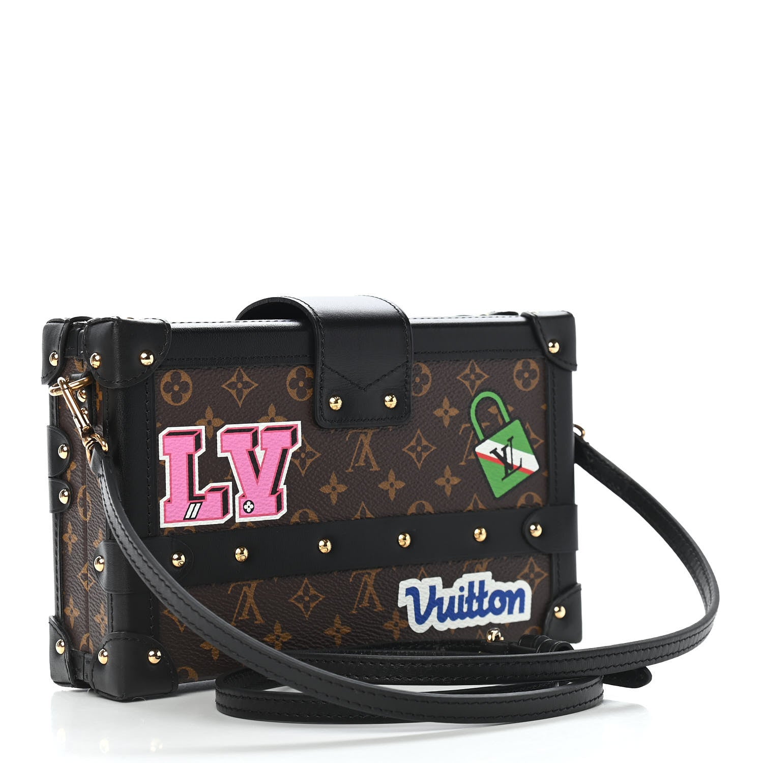 Louis Vuitton Monogram Patches Petite Malle Black 2 of 8