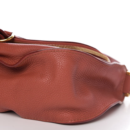 Chloe Calfskin Medium Marcie Round Zip Crossbody Bag Maple Leaf 8 of 9