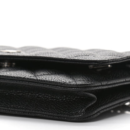 Chanel Caviar Quilted Wallet On Chain WOC Black 11 of 12