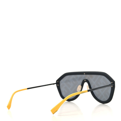 Fendi Rubber FF Fabulous Shield Sunglasses FF M0039/G/S Black Yellow 4 of 7