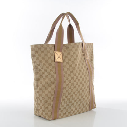 Gucci Monogram Medium Web Tote Pink Gold 3 of 7