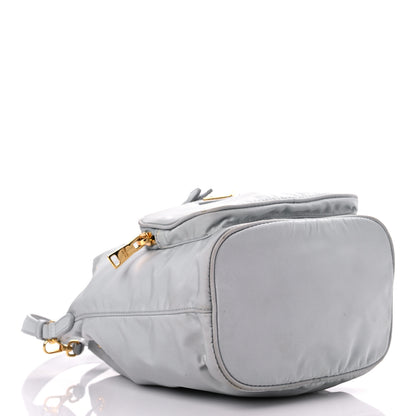 Prada Re-Nylon Saffiano Duet Bucket Crossbody Bag Fiordaliso 4 of 26
