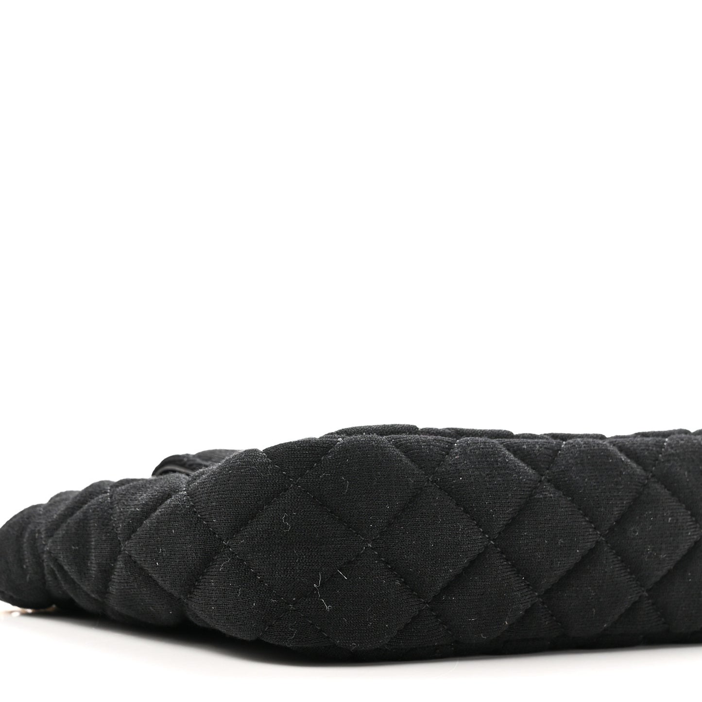 Jersey Quilted Small Wavy CC Hobo Black