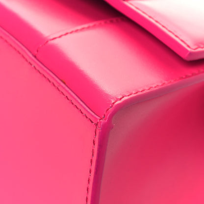 Balenciaga Shiny Box Calfskin Small Hourglass Top Handle Bag Acid Fuchsia 9 of 14