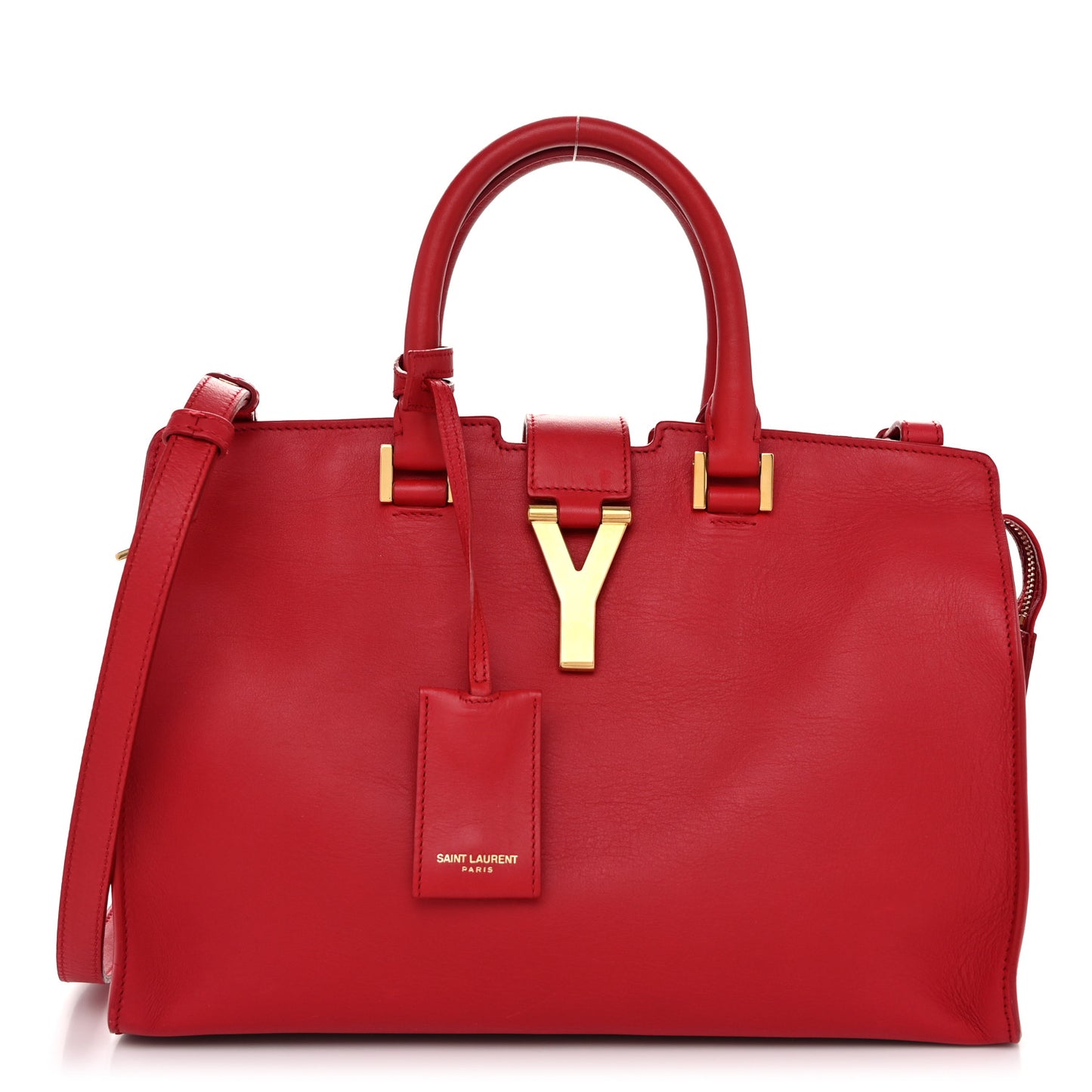 Calfskin Small Classic Y Cabas Red