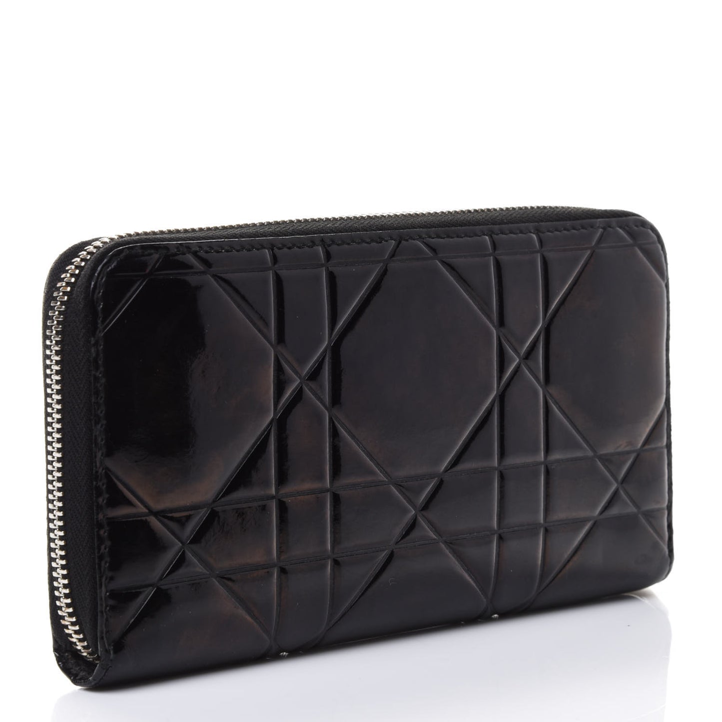 Patent Cannage Voyageur Zip Around Wallet Black