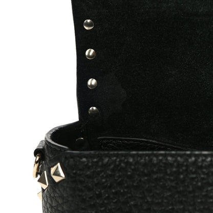 Valentino Garavani Pebbled Calfskin Mini Rockstud Crossbody Bag Black 10 of 11