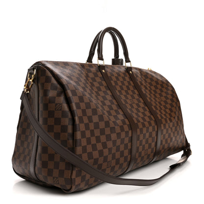 Louis Vuitton Damier Ebene Keepall Bandouliere 55 2 of 12