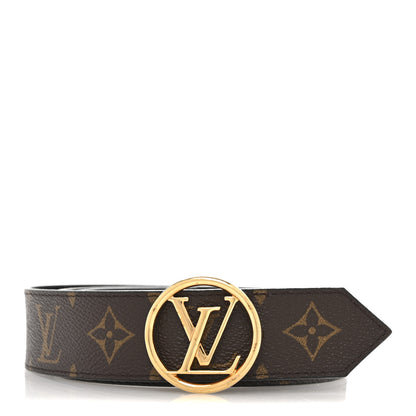 Louis Vuitton Monogram Epi 35mm LV Circle Reversible Belt 80 32 Black 1 of 6