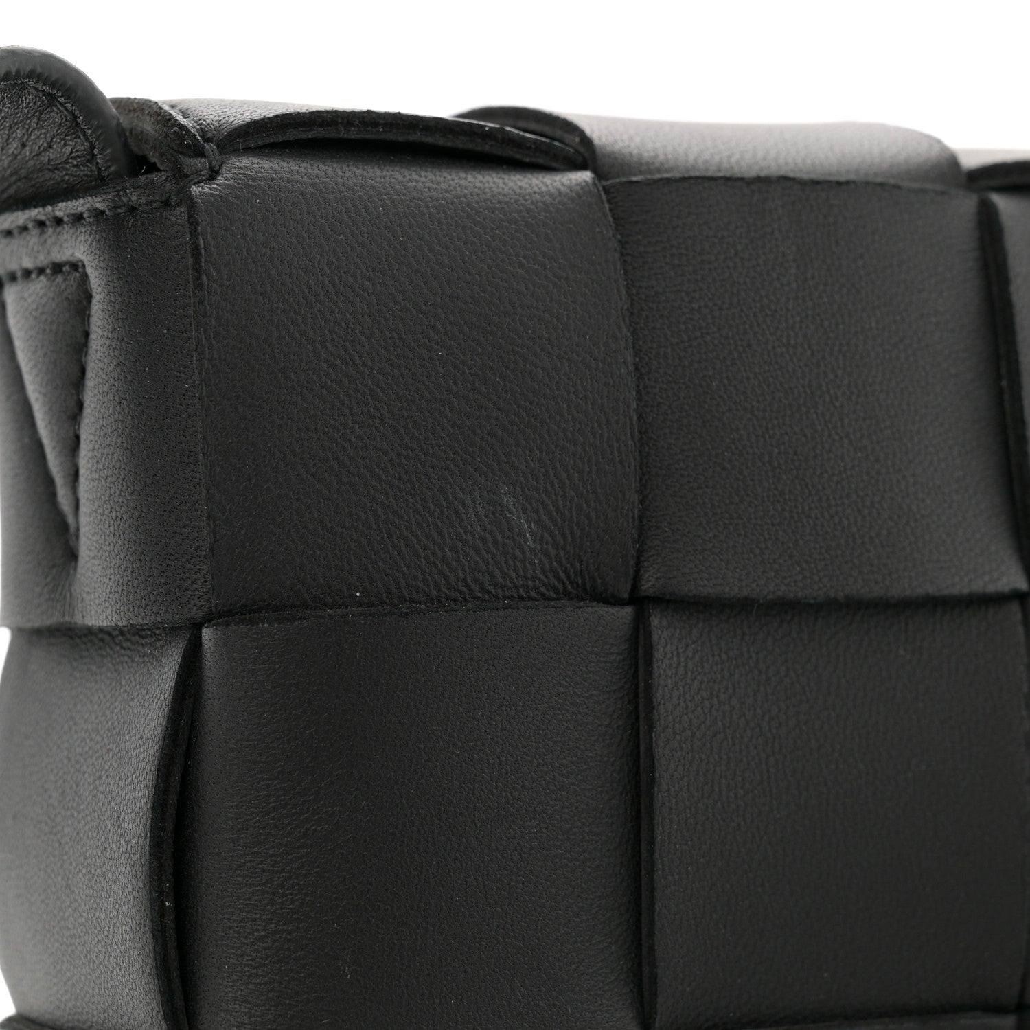 Bottega Veneta Lambskin Maxi Intreccio Small Cassette Crossbody Bag Black 11 of 11