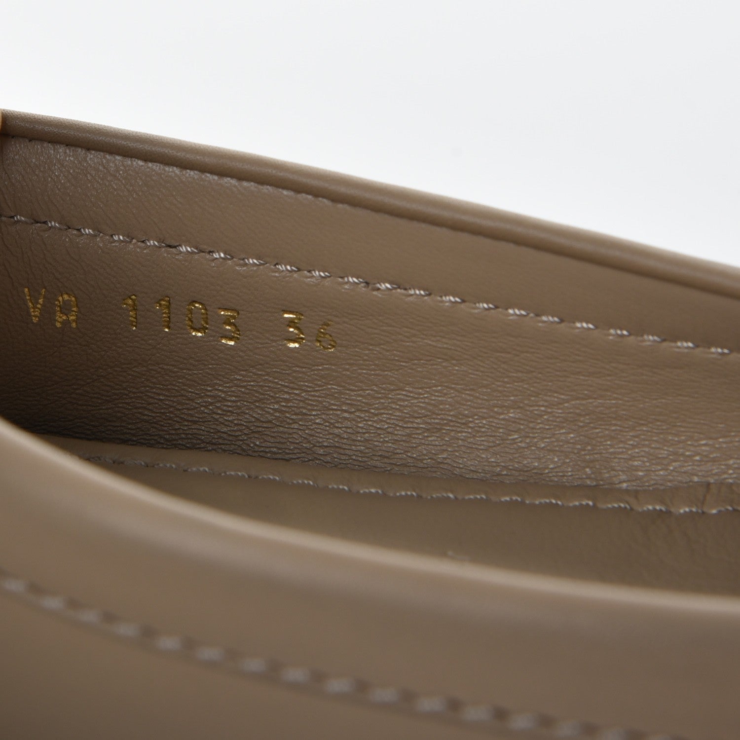 Louis Vuitton Calfskin Oxford Loafers 36 Beige White 7 of 8