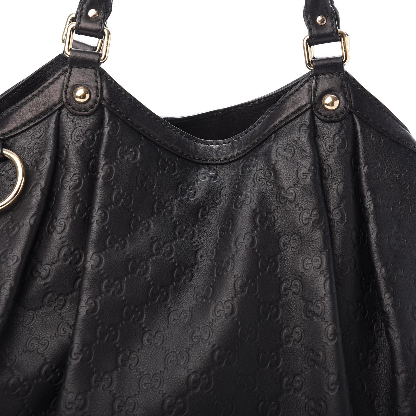 Guccissima Large Sukey Tote Black