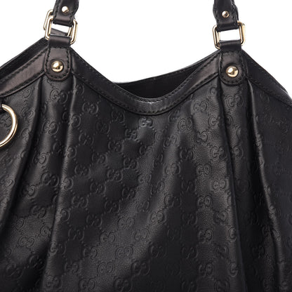 Gucci Guccissima Large Sukey Tote Black 7 of 9