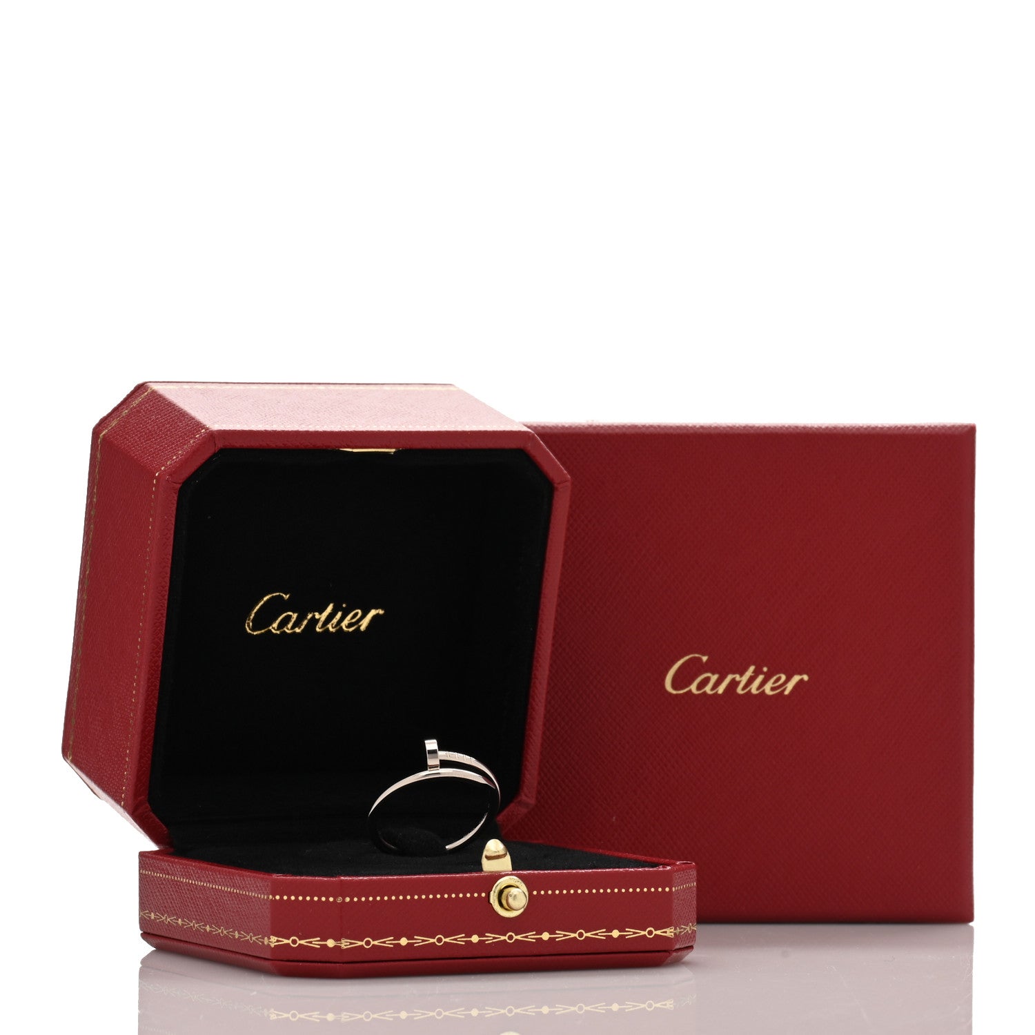 Cartier 18K White Gold Small Juste Un Clou Ring 58 8.25 5 of 5