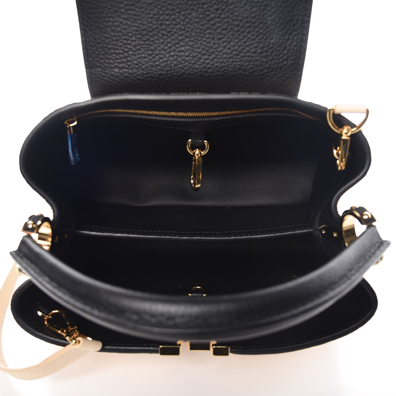 Louis Vuitton Taurillon Capucines PM Beige Black 6 of 10