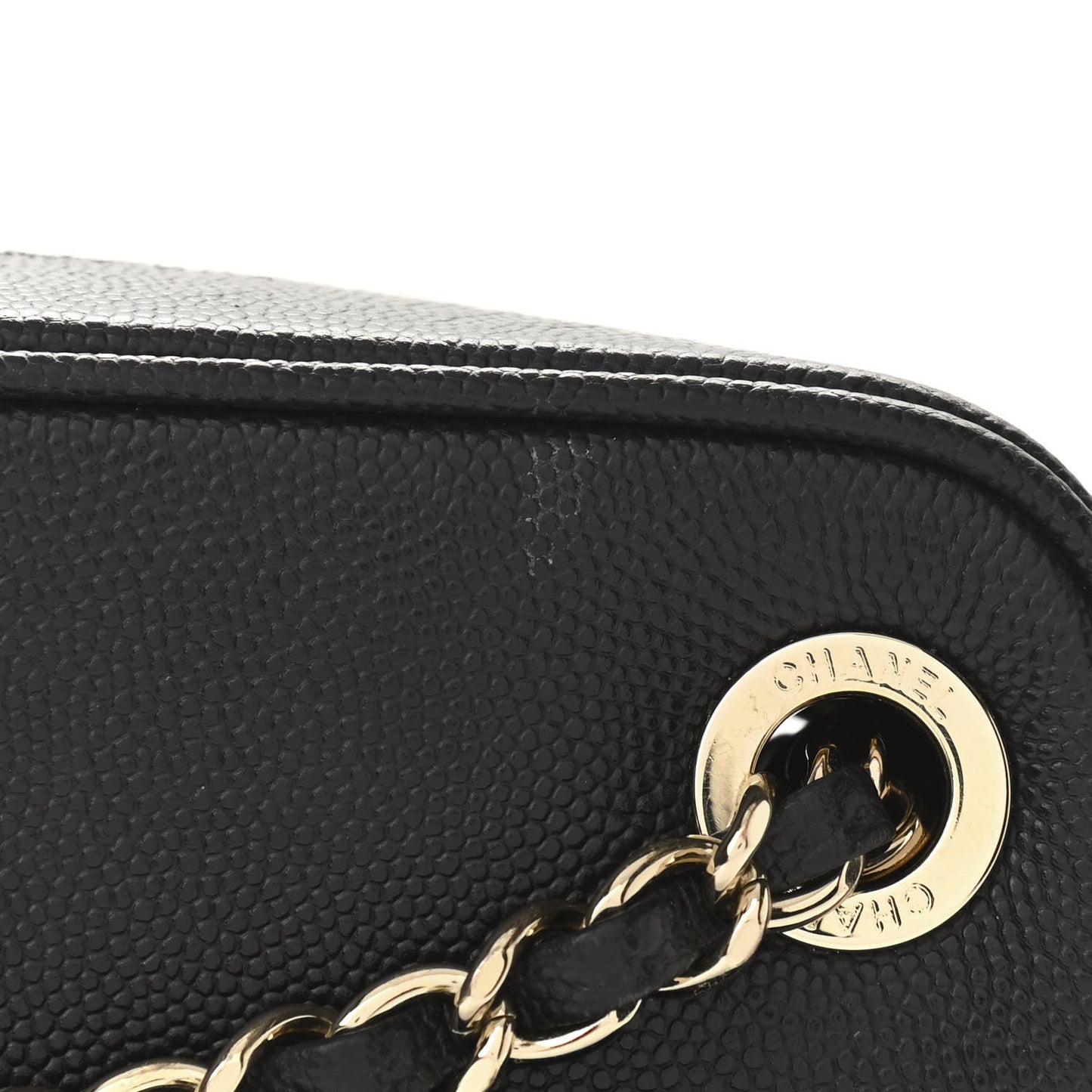 Caviar Quilted Small In & Out Camera Case Black