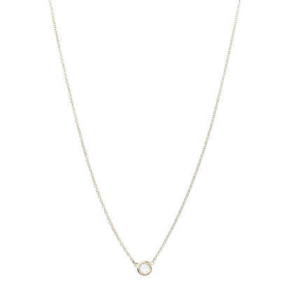Tiffany 18K Yellow Gold Diamond .25ct Elsa Peretti Diamonds by the Yard Pendant Necklace 1 of 9