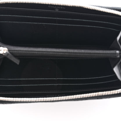 Chanel Patent Quilted Double Stitched Zip Around Wallet Black 5 of 12