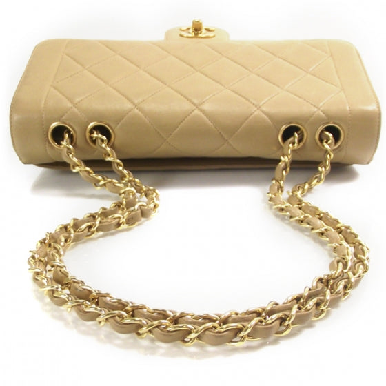 Chanel Leather Quilted Medium Flap Beige 6 of 13
