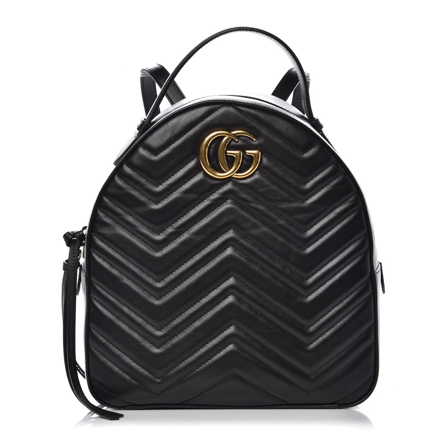 Calfskin Matelasse GG Marmont Backpack Black