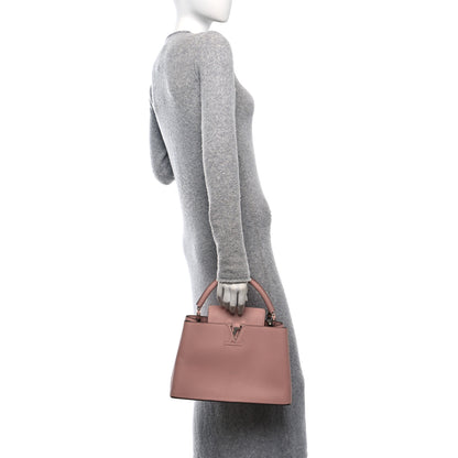 Louis Vuitton Taurillon Capucines PM Magnolia 2 of 9