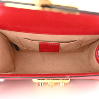 Gucci Guccissima Small Padlock Shoulder Bag Hibiscus Red 5 of 12