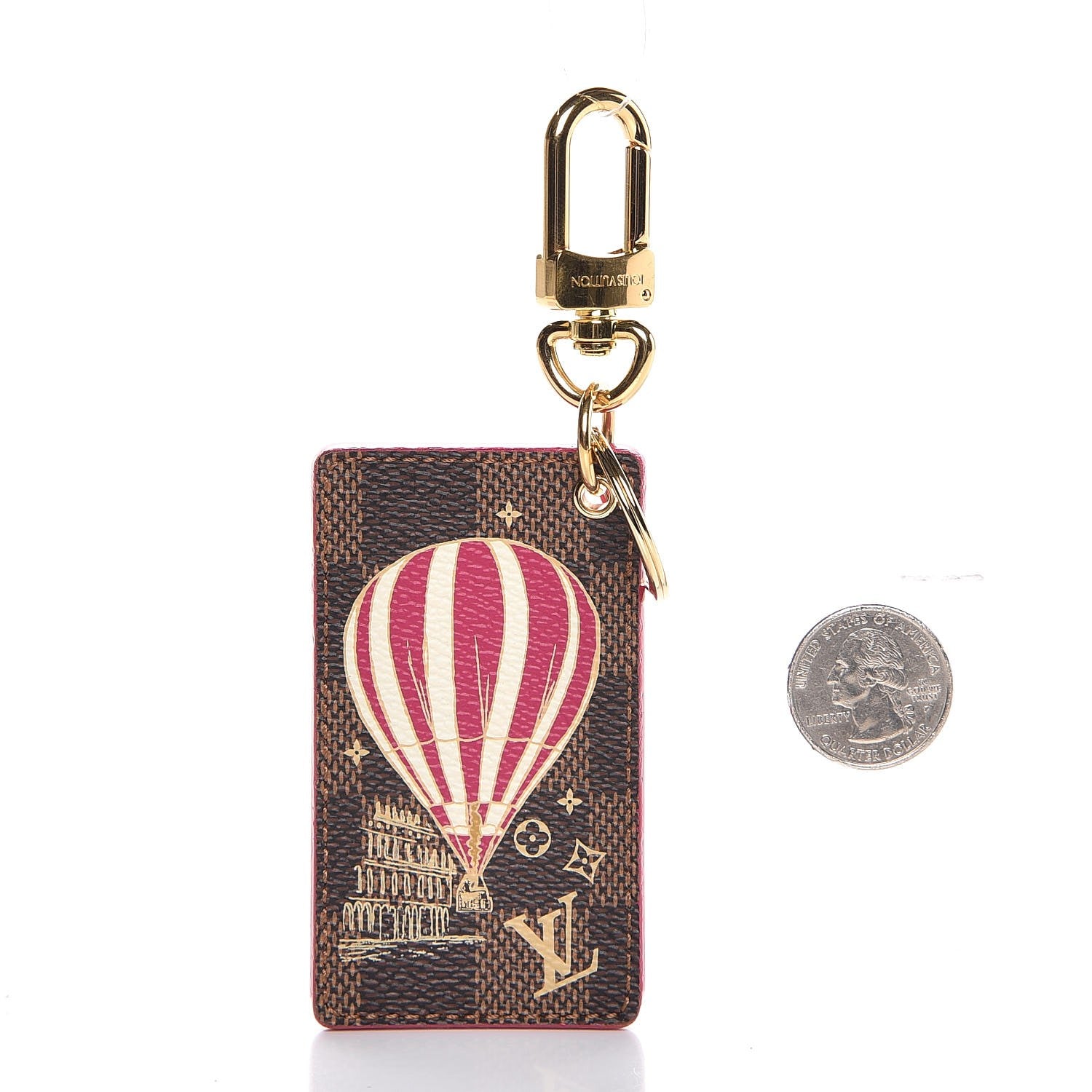 Louis Vuitton Damier Ebene Illustre Air Balloon Bag Charm Grenade 2 of 4