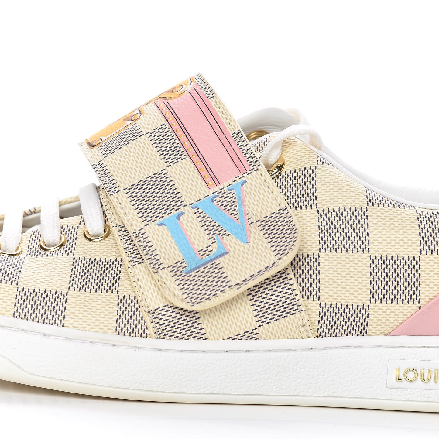 Damier Azur Summer Trunks Frontrow Sneakers 38
