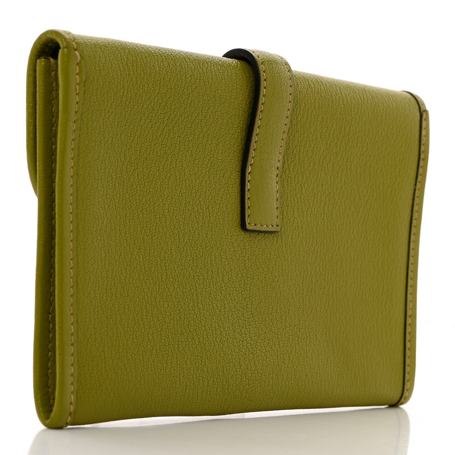 Hermes Chevre Mysore Jige Duo Clutch Vert Anis 3 of 9