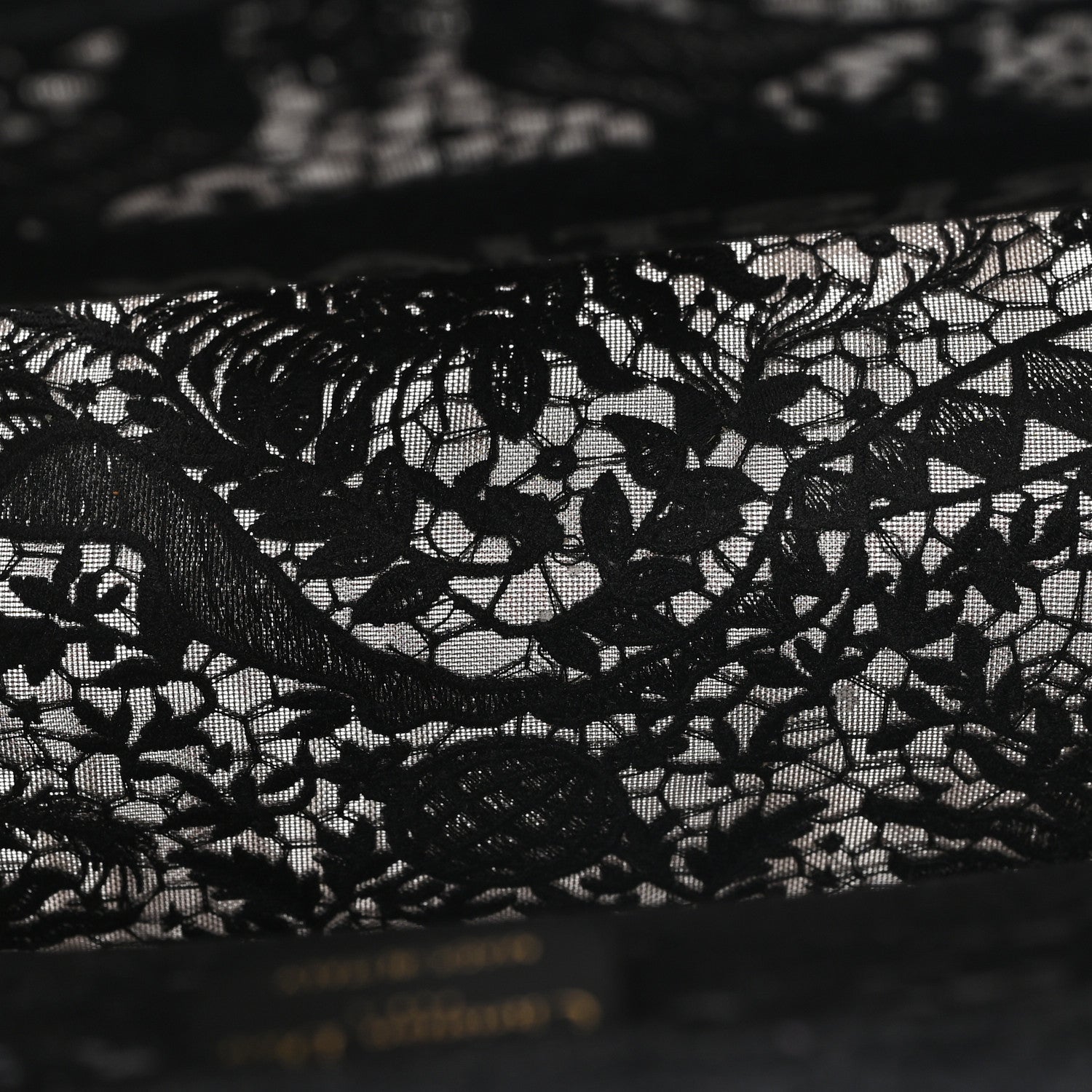 Christian Dior Canvas Embroidered Mesh Macrame Medium Toile de Jouy Soleil Book Tote Black 4 of 9