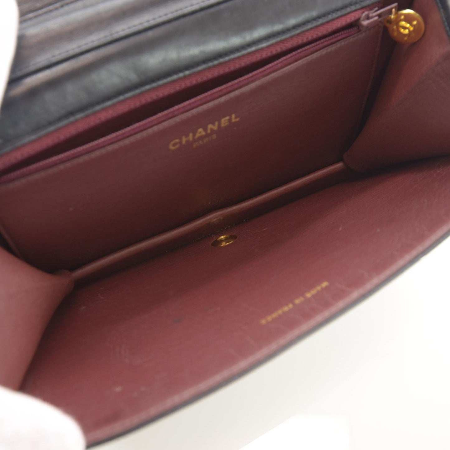 Lambskin Small Flap Navy