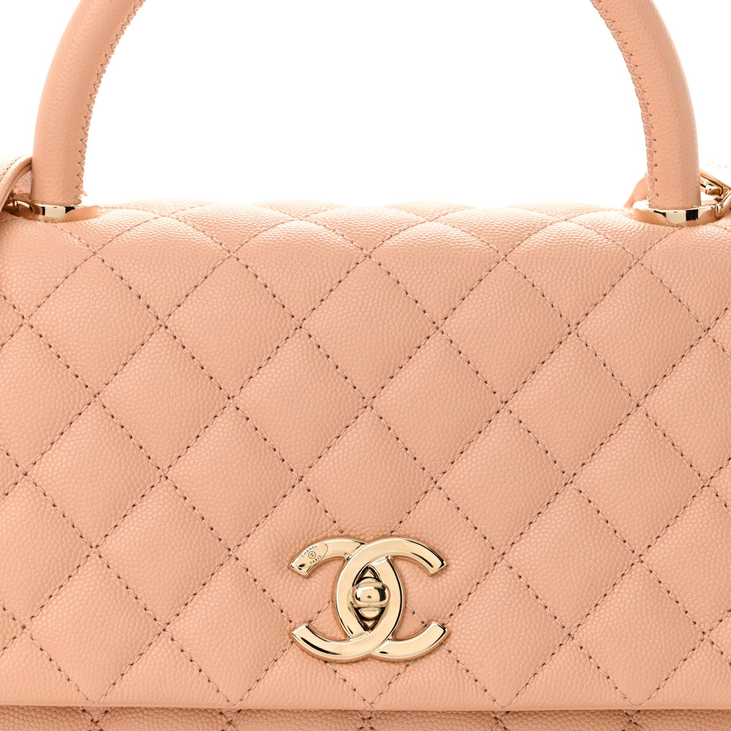 Chanel Caviar Quilted Small Coco Handle Flap Rose Clair 8 of 10