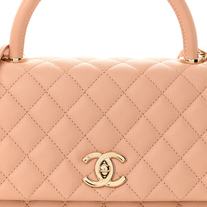 Chanel Caviar Quilted Small Coco Handle Flap Rose Clair 8 of 10