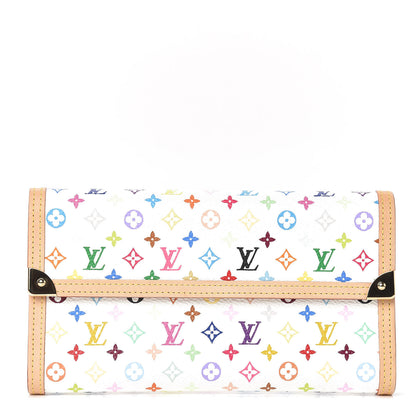 Louis Vuitton Monogram Multicolor Porte Tresor International Wallet White 1 of 8