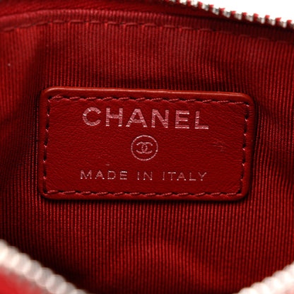 Chanel Caviar Quilted Small Cosmetic Case Red 6 of 7