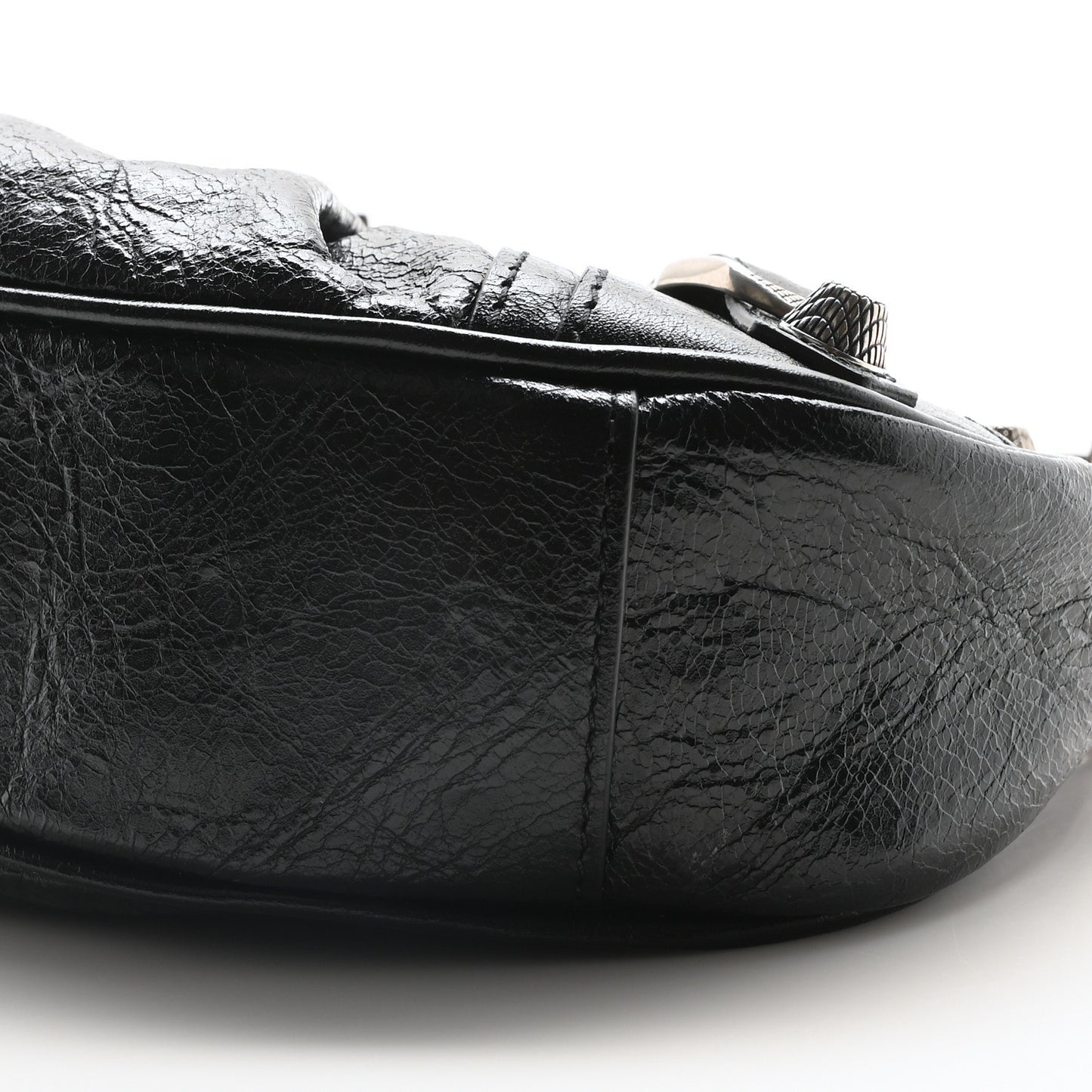 Agneau Arena Le Cagole Chain Shoulder Bag XS Black