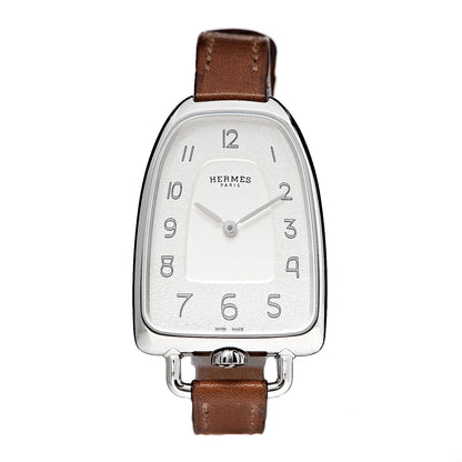 Hermes Stainless Steel Barenia 26mm Galop Quartz Watch Fauve 1 of 8