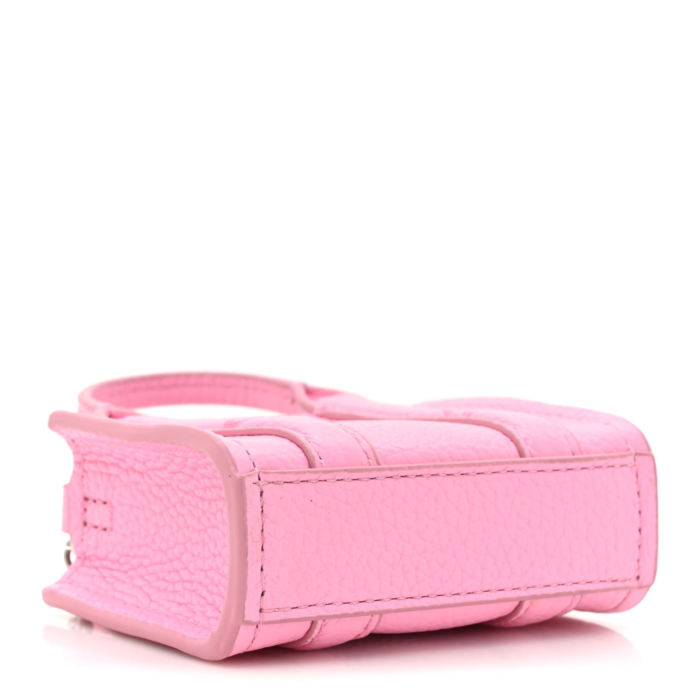 Grained Calfskin Nano Bag Charm The Tote Bag Fluro Candy Pink