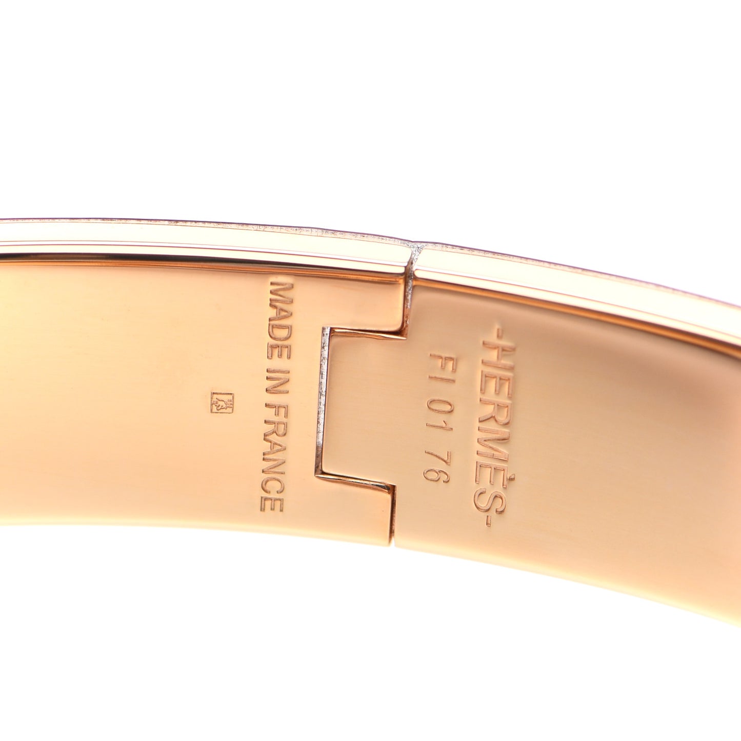 Enamel Narrow Clic Clac H Bracelet PM Rose Dragee