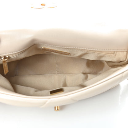Chanel Lambskin Quilted Medium Chanel 19 Flap Beige 5 of 9
