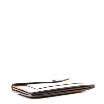 Celine Liege Calfskin Pocket Tri-Fold Multifunction Envelope Flap Wallet Navy Multicolor 4 of 11
