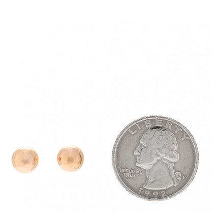 Tiffany 18K Rose Gold 8mm HardWear Ball Earrings 2 of 5