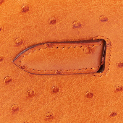Hermes Ostrich Kelly Sellier 32 Orange 10 of 35