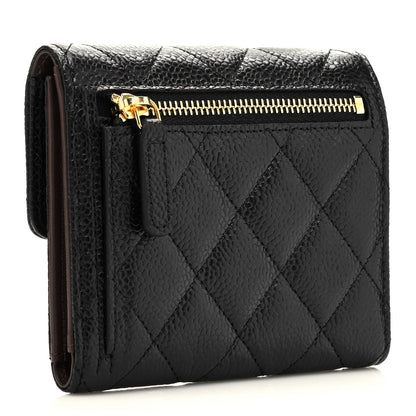 Chanel Caviar Quilted Compact Flap Wallet Black 3 of 8