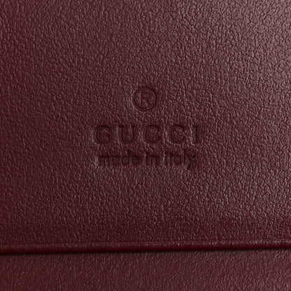 Gucci Calfskin Matelasse GG Marmont Card Case Wallet Rosso Ancora 6 of 10