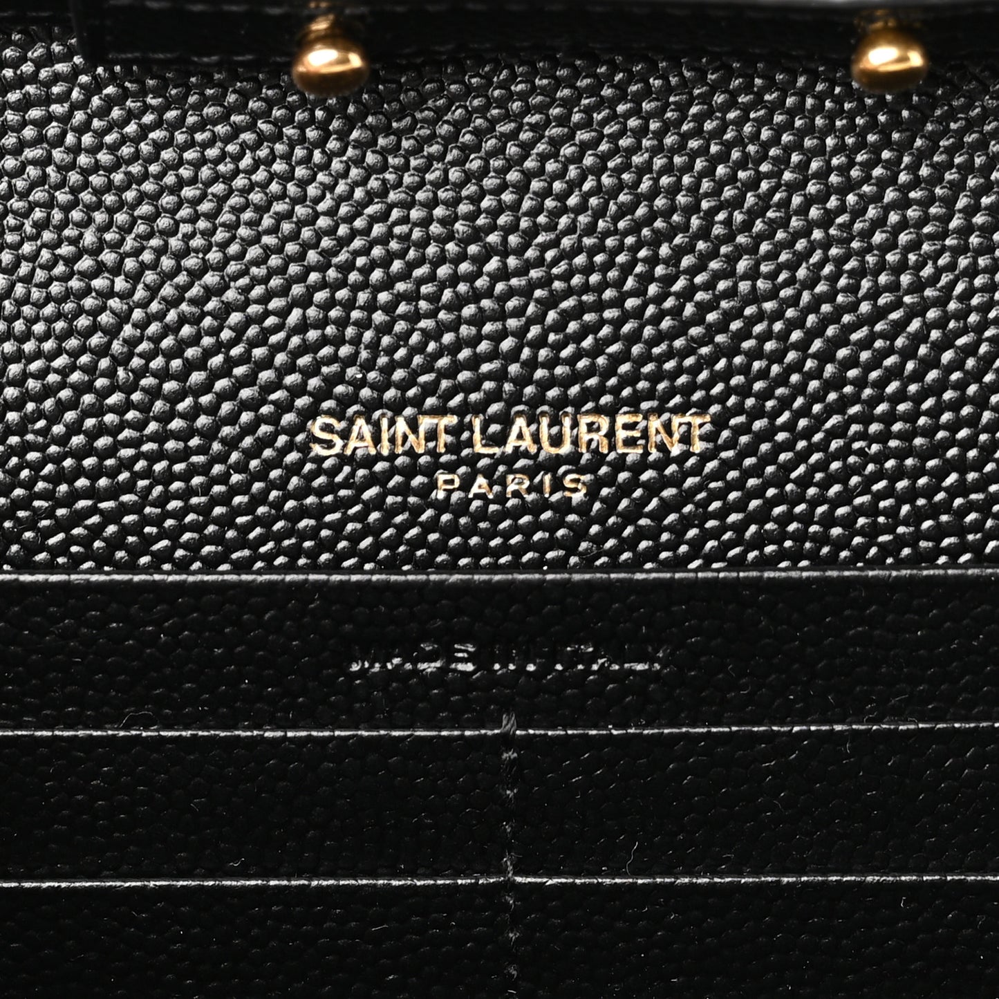 Grain De Poudre Matelasse Chevron Monogram Chain Wallet Black