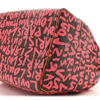 Louis Vuitton Monogram Graffiti Speedy 30 Fuchsia 9 of 14