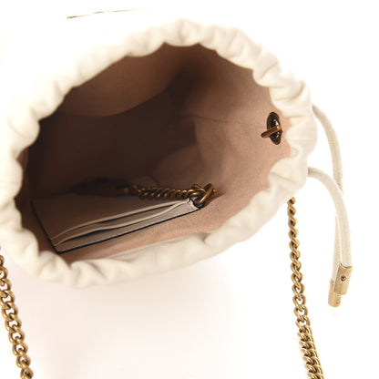 Gucci Calfskin Matelasse Mini GG Marmont 2.0 Bucket Bag White 5 of 11
