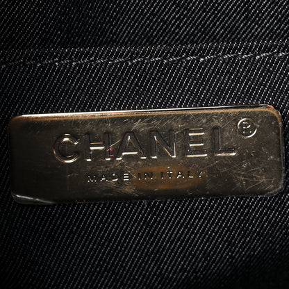 Chanel Crumpled Calfskin Cotton Small En Vogue Round Bag Black 6 of 10