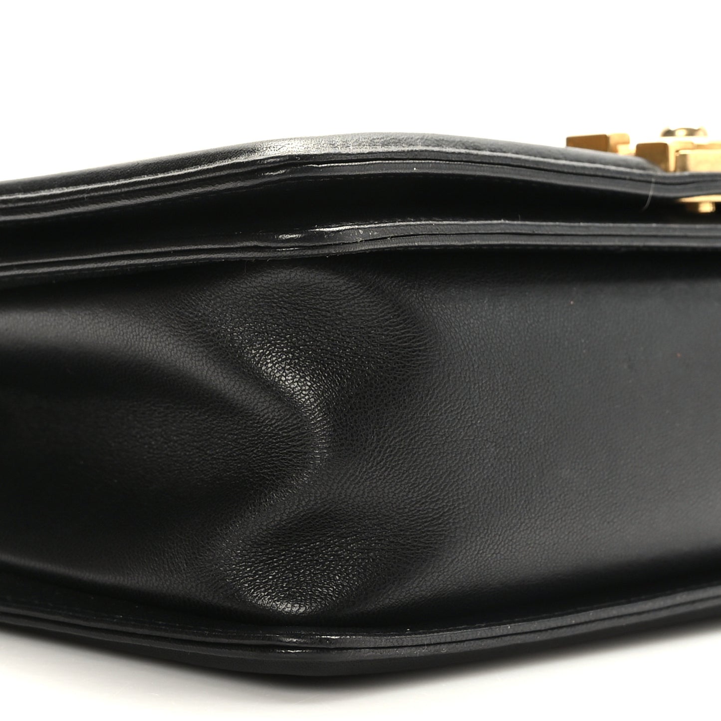 Lambskin Quilted Medium Boy Flap Black
